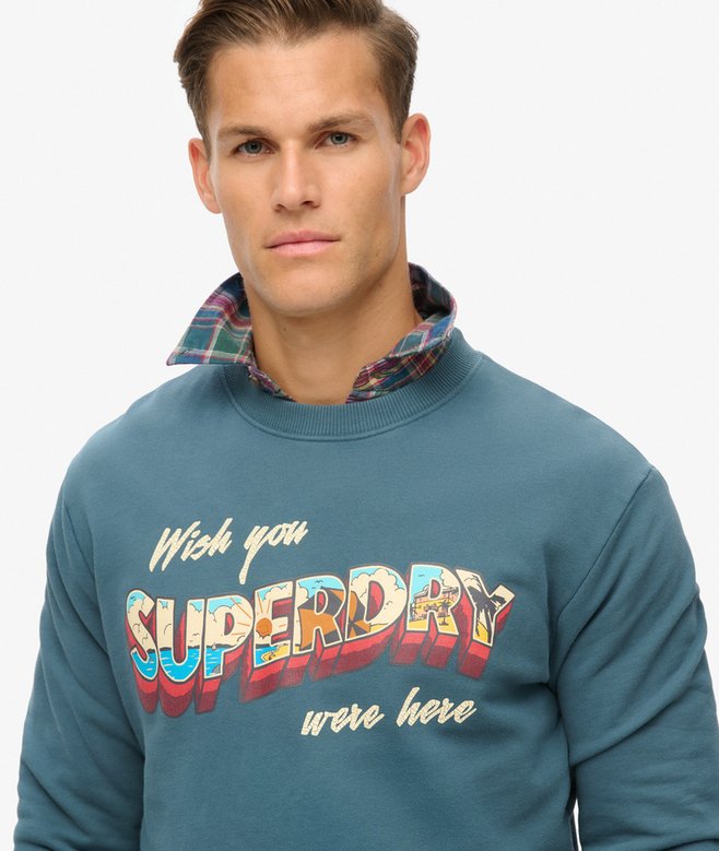 superdry Sudadera gráfica con cuello redondo Travel Postcard Precio de fábrica