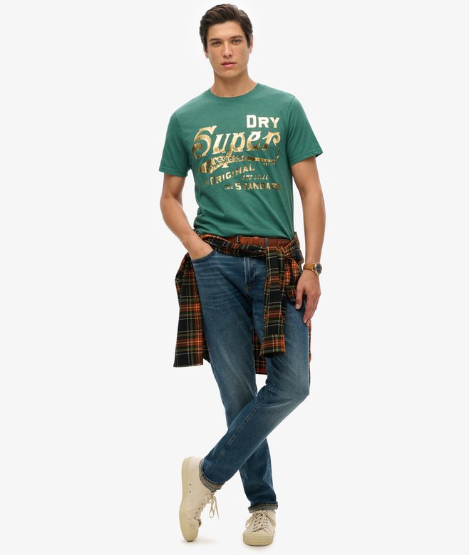 superdry Camiseta gráfica metalizada Workwear Solo hoy