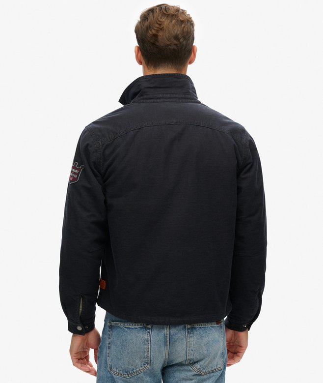 superdry Chaqueta con cremallera integral y parches Ahorra y exporta