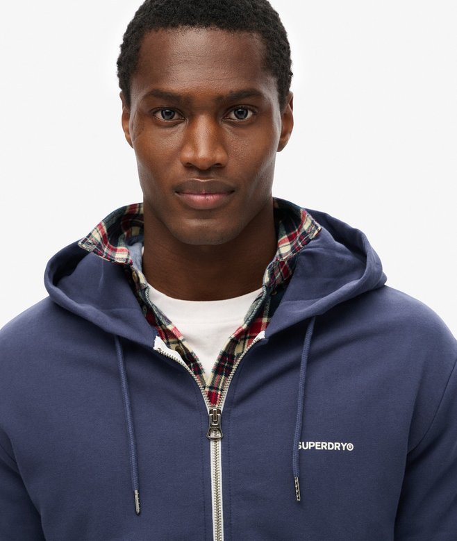 superdry Sudadera lisa con capucha y cremallera Oferta exclusiva