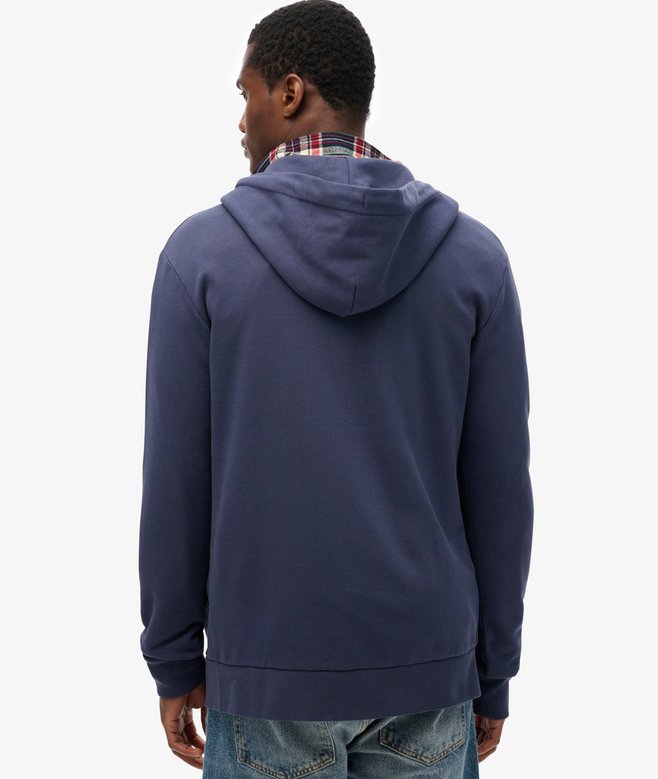 superdry Sudadera lisa con capucha y cremallera Oferta exclusiva