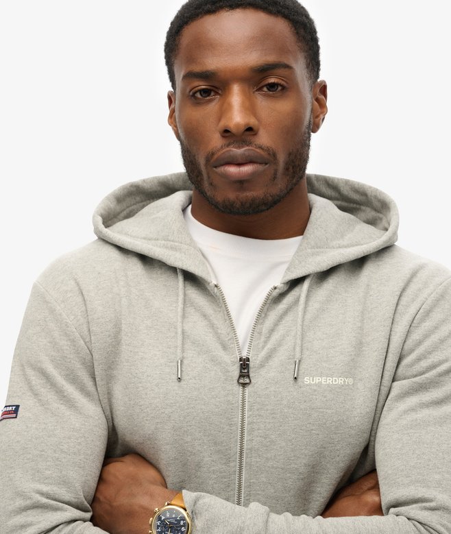 superdry Sudadera lisa con capucha y cremallera Última moda