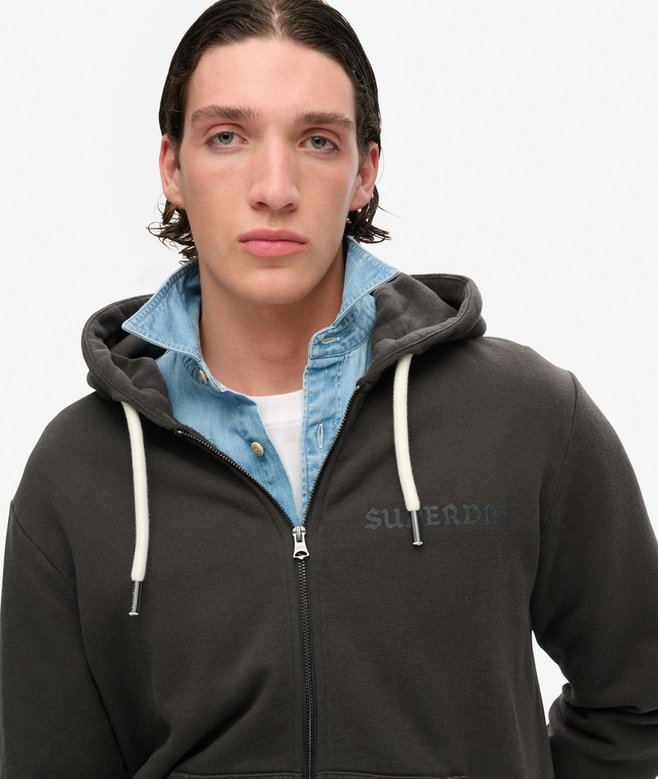 superdry Sudadera con capucha cremallera y gráfico con motivo de tatuaje Ofertas especiales