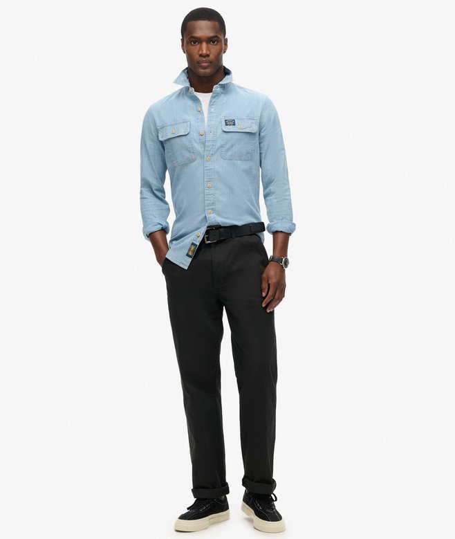 superdry Camisa de manga larga de algodón Workwear Outlet