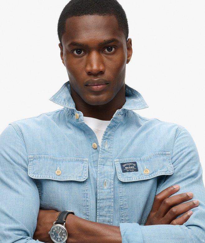 superdry Camisa de manga larga de algodón Workwear Outlet
