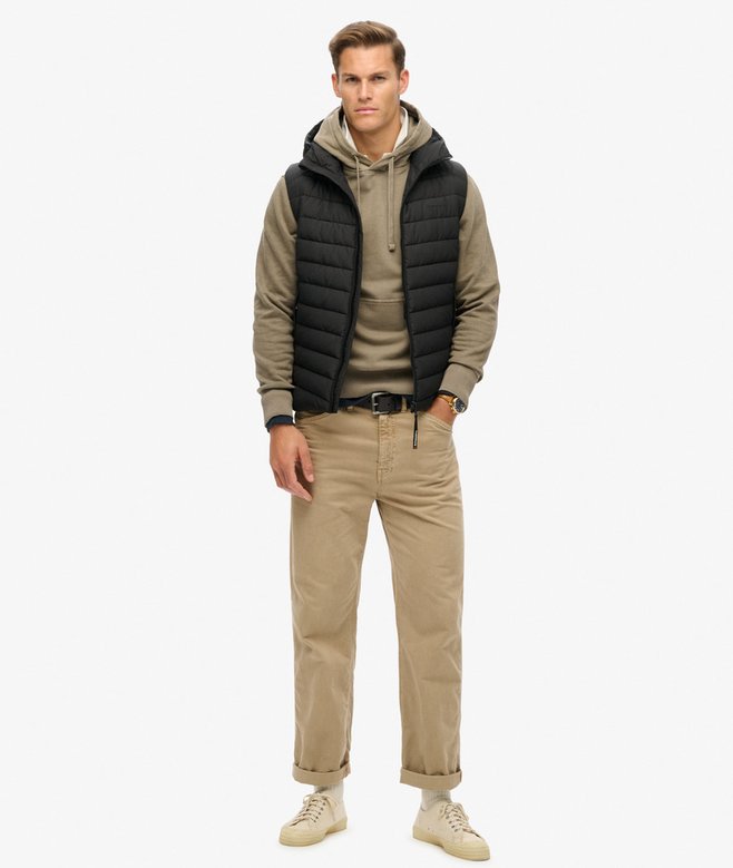superdry Chaleco acolchado deportivo con capucha Fuji Rebajas