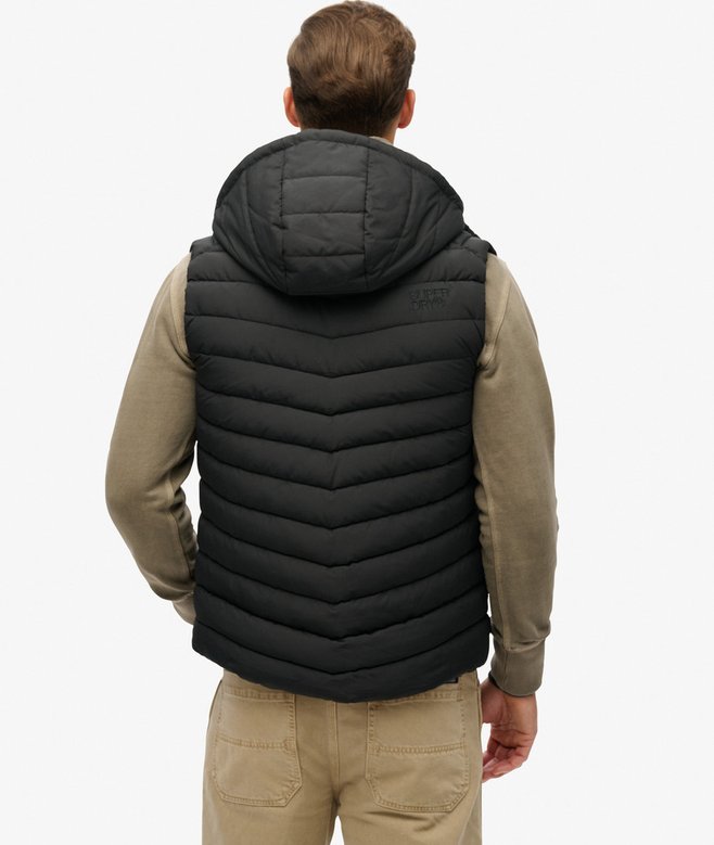 superdry Chaleco acolchado deportivo con capucha Fuji Rebajas