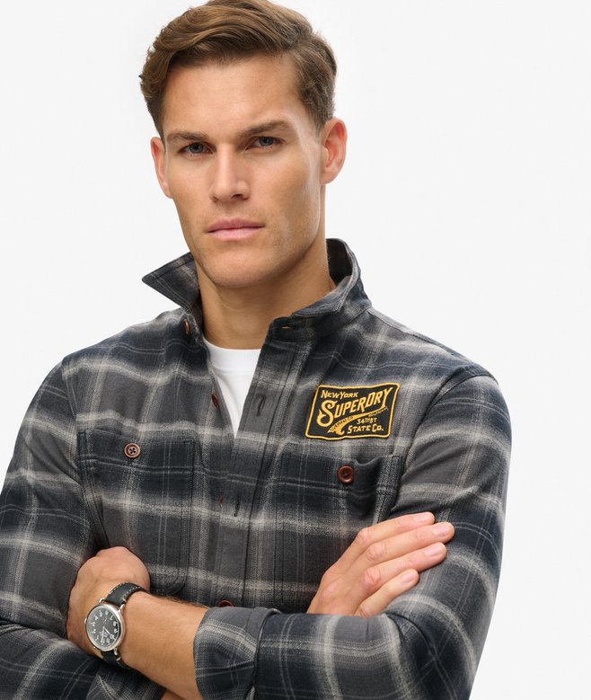 superdry Sobrecamisa bordada a cuadros Tienda