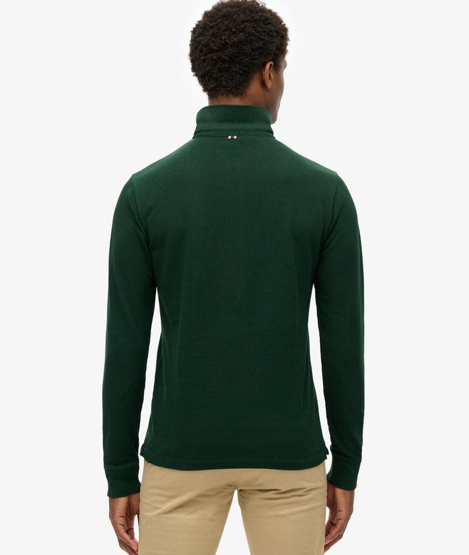 superdry Polo de piqué de manga larga de algodón Tienda