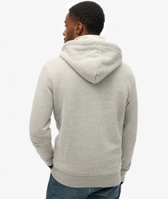 superdry Sudadera de algodón orgánico con capucha cremallera y logotipo Vintage Logo bordado Liquidación
