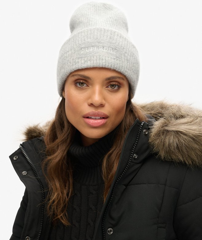 superdry Gorro de punto de canalé suave Tienda de fábrica