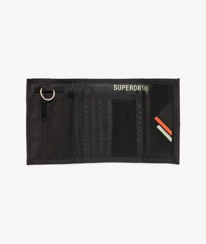 superdry Cartera plegable de lona de diseño tríptico Descuento por venta flash