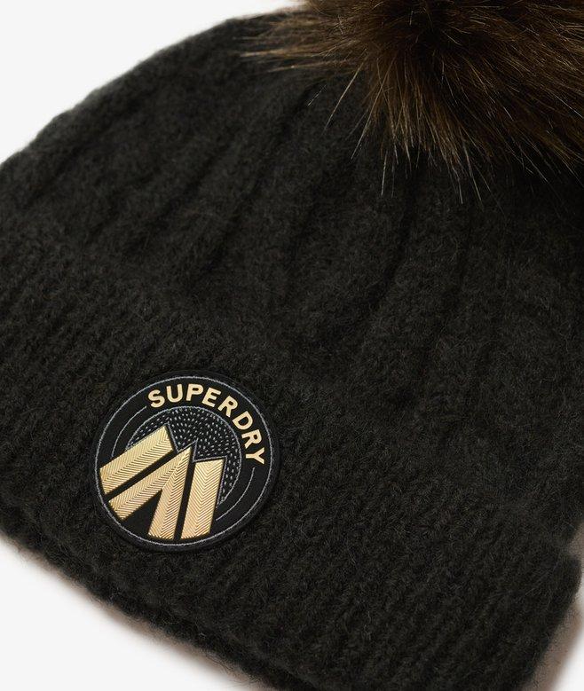 superdry Gorro de punto trenzado Luxe Ofertas de temporada