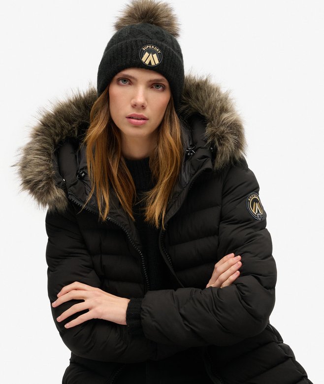 superdry Gorro de punto trenzado Luxe Ofertas de temporada
