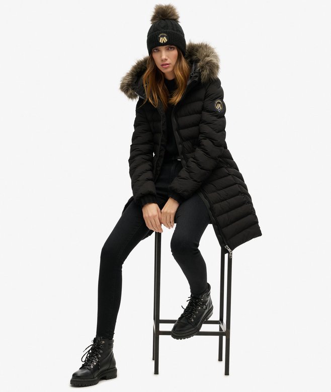 superdry Gorro de punto trenzado Luxe Ofertas de temporada