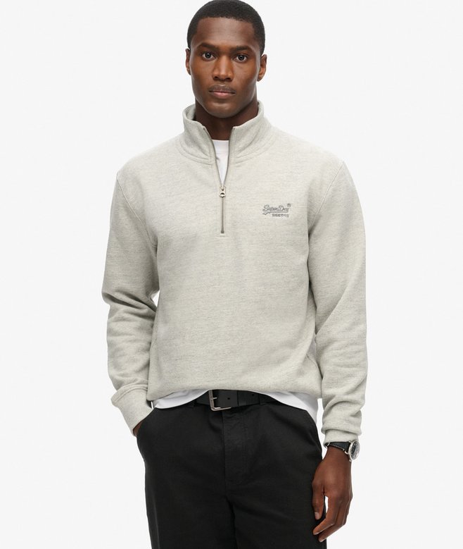 superdry Sudadera con cuello panadero con logotipo Essential
