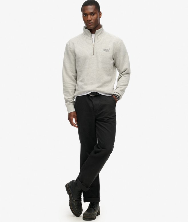 superdry Sudadera con cuello panadero con logotipo Essential Rebajas online