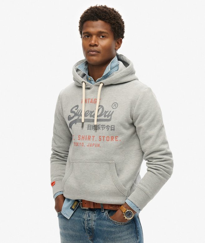 superdry Sudadera de corte relajado con capucha y logo Vintage Heritage