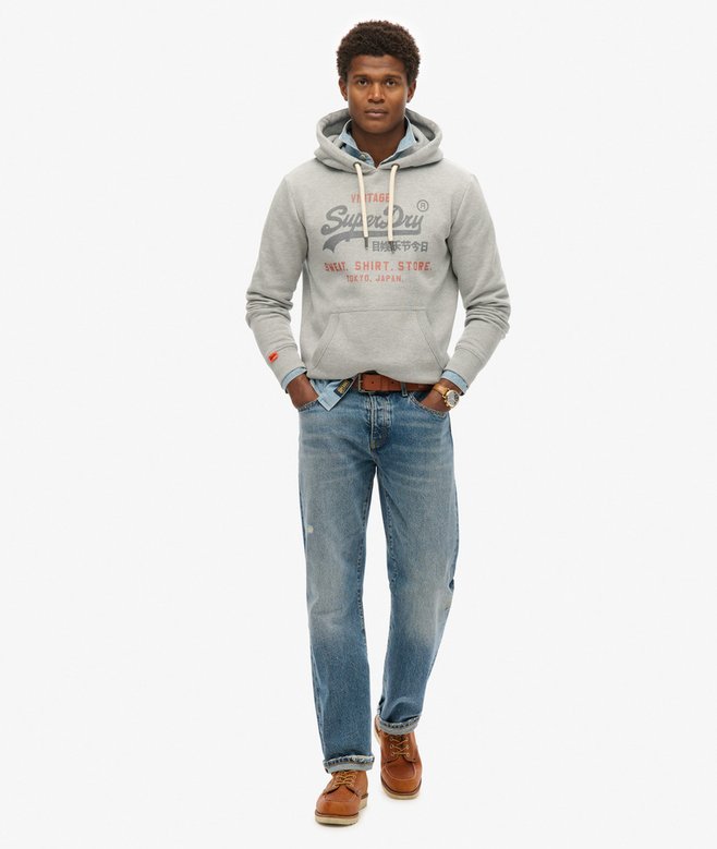 superdry Sudadera de corte relajado con capucha y logo Vintage Heritage Rebajas top
