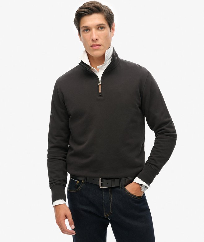 superdry Sudadera con media cremallera y logotipo Core