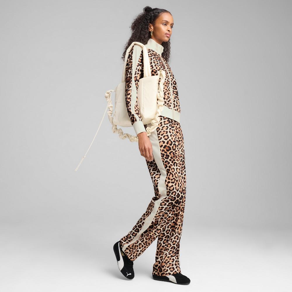Puma Chaqueta de chándal corta con estampado integral T7 LEO LUXE para mujer Oferta especial de fábrica