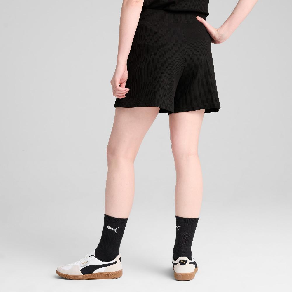 Puma Shorts de canalé tiro alto ESS ELEVATED 5" para mujer Oferta especial de fábrica
