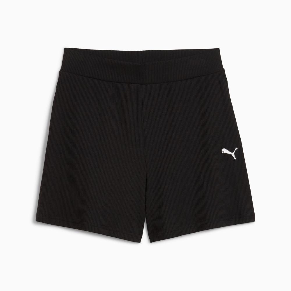 Puma Shorts de canalé tiro alto ESS ELEVATED 5" para mujer Oferta especial de fábrica