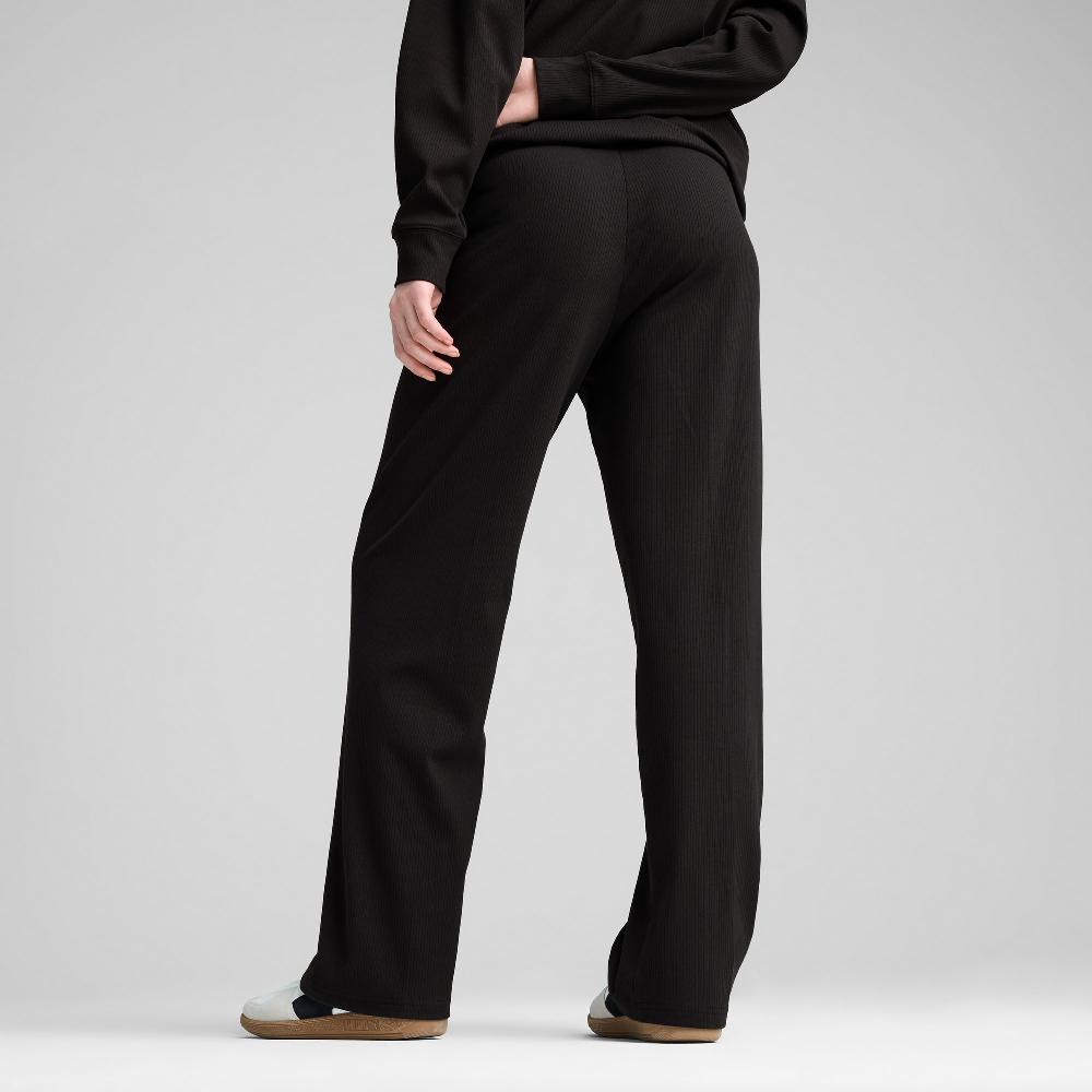 Puma Pantalones de tiro alto ESS ELEVATED Straight Leg Rib para mujer Promoción trimestral