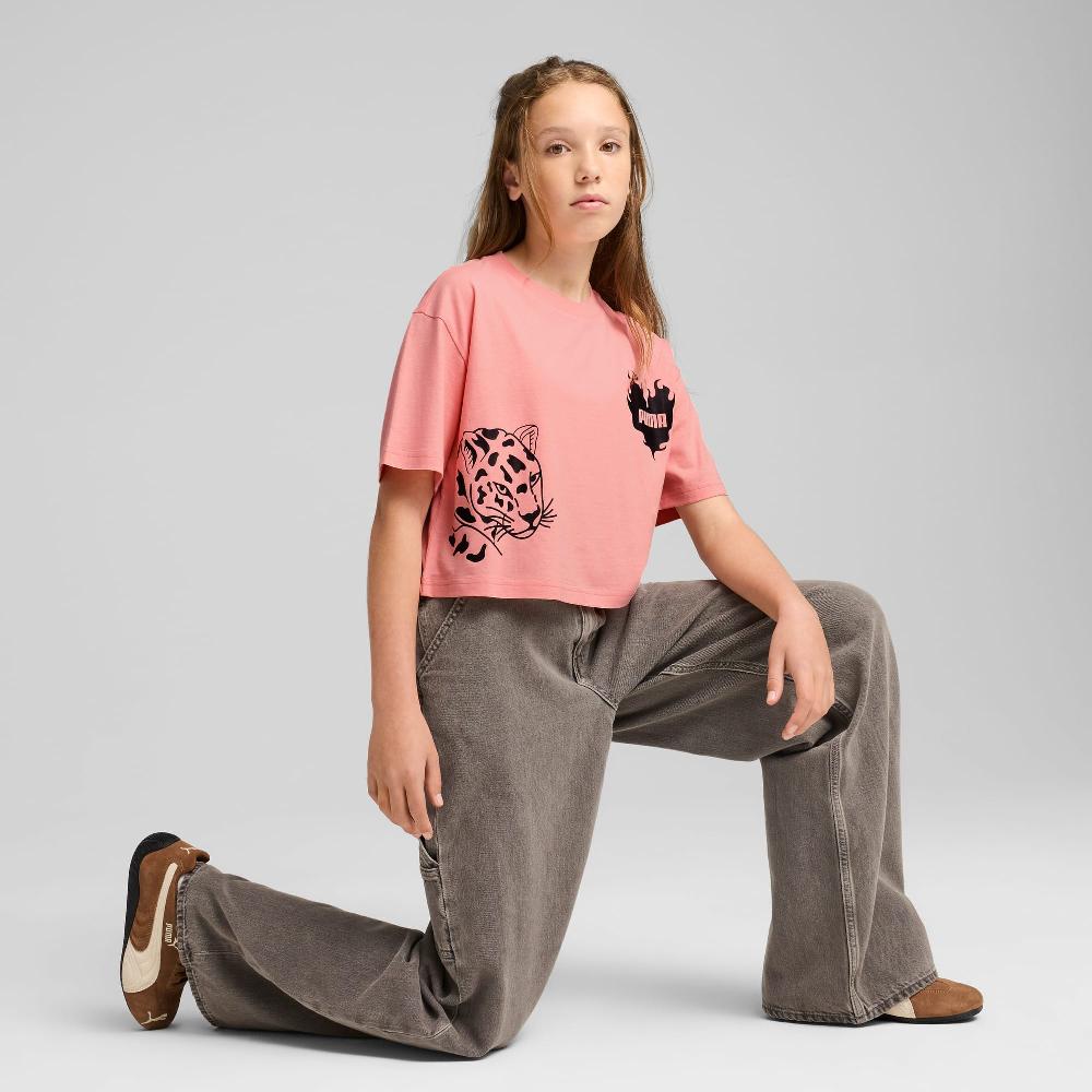 Puma Camiseta corta estampada Essentials juvenil Rebajas de fin de temporada