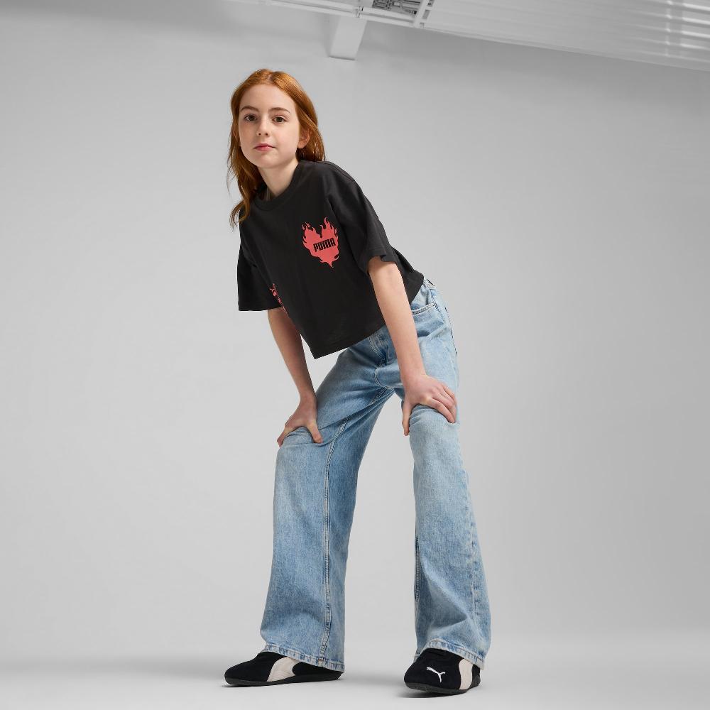 Puma Camiseta corta estampada Essentials juvenil Precio ultrabajo